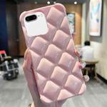 For iPhone 8 Plus / 7 Plus Diamond Lattice Varnish TPU Phone Case(Pink)