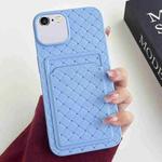 For iPhone 6s / 6 Weave Texture Card Slot Skin Feel Phone Case(Sky Blue)
