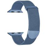 For Apple Watch 3 38mm Milanese Metal Magnetic Watch Band(Blue)