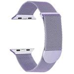 For Apple Watch 42mm Milanese Metal Magnetic Watch Band(Lavender Purple)