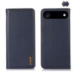 For iPhone 17 Air KHAZNEH Nappa Top Layer Cowhide Leather Phone Case(Blue)