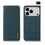 For iPhone 17 Pro KHAZNEH Nappa Top Layer Cowhide Leather Phone Case(Green)