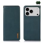 For iPhone 17 Pro Max KHAZNEH Nappa Top Layer Cowhide Leather Phone Case(Green)