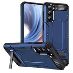For Samsung Galaxy S21 5G Matte Holder Phone Case(Royal Blue)