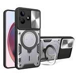 For Realme C53 4G / Narzo N53 CD Texture Sliding Camshield Magnetic Holder Phone Case(Silver)