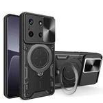 For Realme 11 4G Global CD Texture Sliding Camshield Magnetic Holder Phone Case(Black)