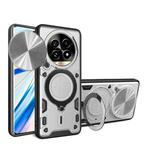 For Realme 13 Pro 5G / 13 Pro+ 5G CD Texture Sliding Camshield Magnetic Holder Phone Case(Silver)