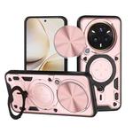 For Realme 14 Pro+ 5G CD Texture Sliding Camshield Magnetic Holder Phone Case(Pink)