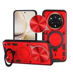 For Realme 14 Pro+ 5G CD Texture Sliding Camshield Magnetic Holder Phone Case(Red)