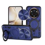 For Realme 14 Pro+ 5G CD Texture Sliding Camshield Magnetic Holder Phone Case(Blue)