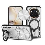 For Realme 14 Pro+ 5G CD Texture Sliding Camshield Magnetic Holder Phone Case(Silver)