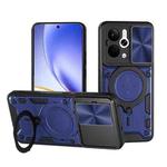 For Realme P3 5G / 14 5G Global CD Texture Sliding Camshield Magnetic Holder Phone Case(Blue)