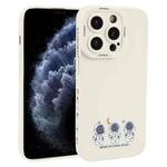 For iPhone 11 Pro Max Astronaut Pattern TPU Phone Case(White)