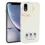 For iPhone XR Astronaut Pattern TPU Phone Case(White)