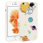 For iPhone 6s / 6 Hug Moon Astronaut Pattern TPU Phone Case(White)