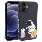 For iPhone 12 mini Astronaut Pattern Frosted TPU Phone Case(Black)