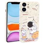 For iPhone 11 Astronaut Pattern Frosted TPU Phone Case(White)