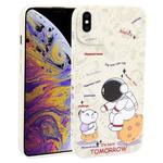 For iPhone XS Max Astronaut Pattern Frosted TPU Phone Case(White)