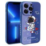 For iPhone 13 Pro Color Contrast Astronaut Pattern TPU Phone Case(Blue)