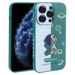For iPhone 11 Pro Max Color Contrast Astronaut Pattern TPU Phone Case(Green)