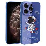For iPhone 11 Pro Color Contrast Astronaut Pattern TPU Phone Case(Blue)