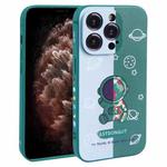 For iPhone 11 Pro Color Contrast Astronaut Pattern TPU Phone Case(Green)