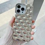 For iPhone 14 Pro 3D Scale Style TPU Phone Case(Silver)
