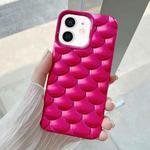 For iPhone 12 3D Scale Style TPU Phone Case(Rose Red)