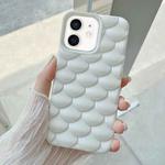 For iPhone 12 3D Scale Style TPU Phone Case(White)