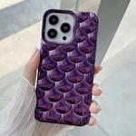 For iPhone 12 Pro 3D Scale Style TPU Phone Case(Deep Purple)
