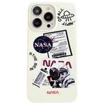 For iPhone 14 Pro Max Astronaut Pattern Glossy PC Phone Case(White)
