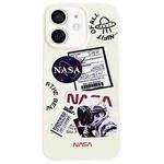 For iPhone 12 Astronaut Pattern Glossy PC Phone Case(White)