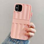 For iPhone XS Max Glitter Powder Door Frame TPU Phone Case(Pink)
