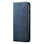 For OPPO Reno10 Denim Texture Flip Leather Phone Case(Blue)