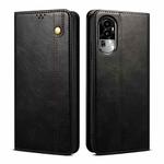 For OPPO Reno10 Oil Wax Crazy Horse Texture Leather Phone Case(Black)