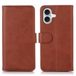For iPhone 17 Cow Texture Leather Phone Case(Brown)