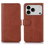 For iPhone 17 Pro Max Cow Texture Leather Phone Case(Brown)