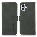 For iPhone 17 KHAZNEH Matte Texture Leather Phone Case(Green)