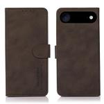 For iPhone 17 Air KHAZNEH Matte Texture Leather Phone Case(Brown)