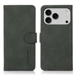 For iPhone 17 Pro Max KHAZNEH Matte Texture Leather Phone Case(Green)