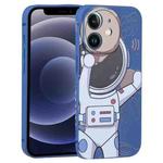 For iPhone 12 mini Spaceman Binoculars Phone Case(Blue and Beige)