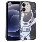 For iPhone 12 mini Spaceman Binoculars Phone Case(Black and Beige)