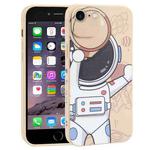 For iPhone SE 2022 / SE 2020 / 8 / 7 Spaceman Binoculars Phone Case(Beige)