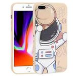 For iPhone 8 Plus / 7 Plus Spaceman Binoculars Phone Case(Beige)