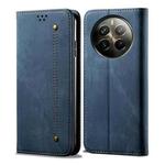 For Realme 12 Pro / 12 Pro+ Denim Texture Flip Leather Phone Case(Blue)