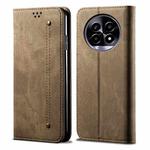 For Realme 13 Pro 5G Global Denim Texture Flip Leather Phone Case(Khaki)