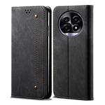 For Realme 13 Pro 5G Global Denim Texture Flip Leather Phone Case(Black)