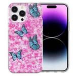 For iPhone 14 Pro IMD Shell Pattern TPU Phone Case(Colorful Butterfly)