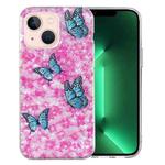 For iPhone 14 Plus IMD Shell Pattern TPU Phone Case(Colorful Butterfly)