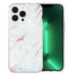 For iPhone 13 Pro Max IMD Shell Pattern TPU Phone Case(White Marble)